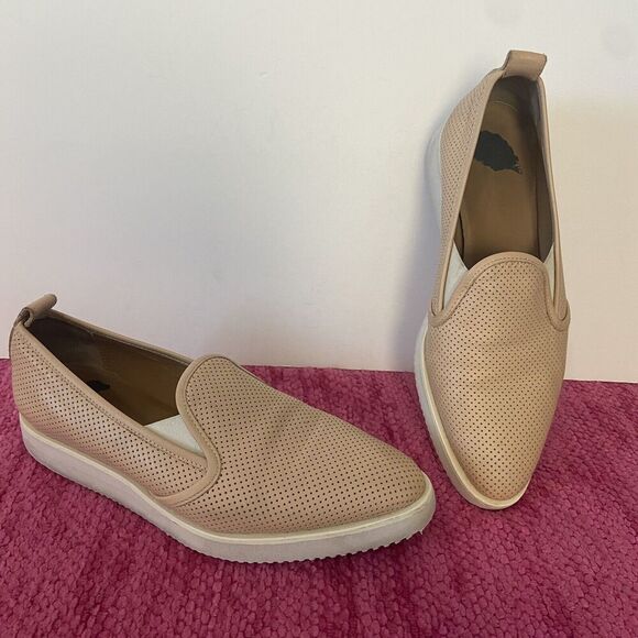 Everlane The Leather Street Shoe Pointed Toe Perforated Natural Beige Size 7.5 - Picture 1 of 12